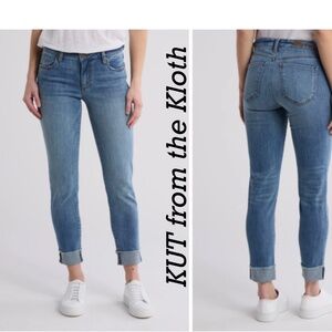 KUT from the Kloth Cuffed Ankle Straight Leg Size 12